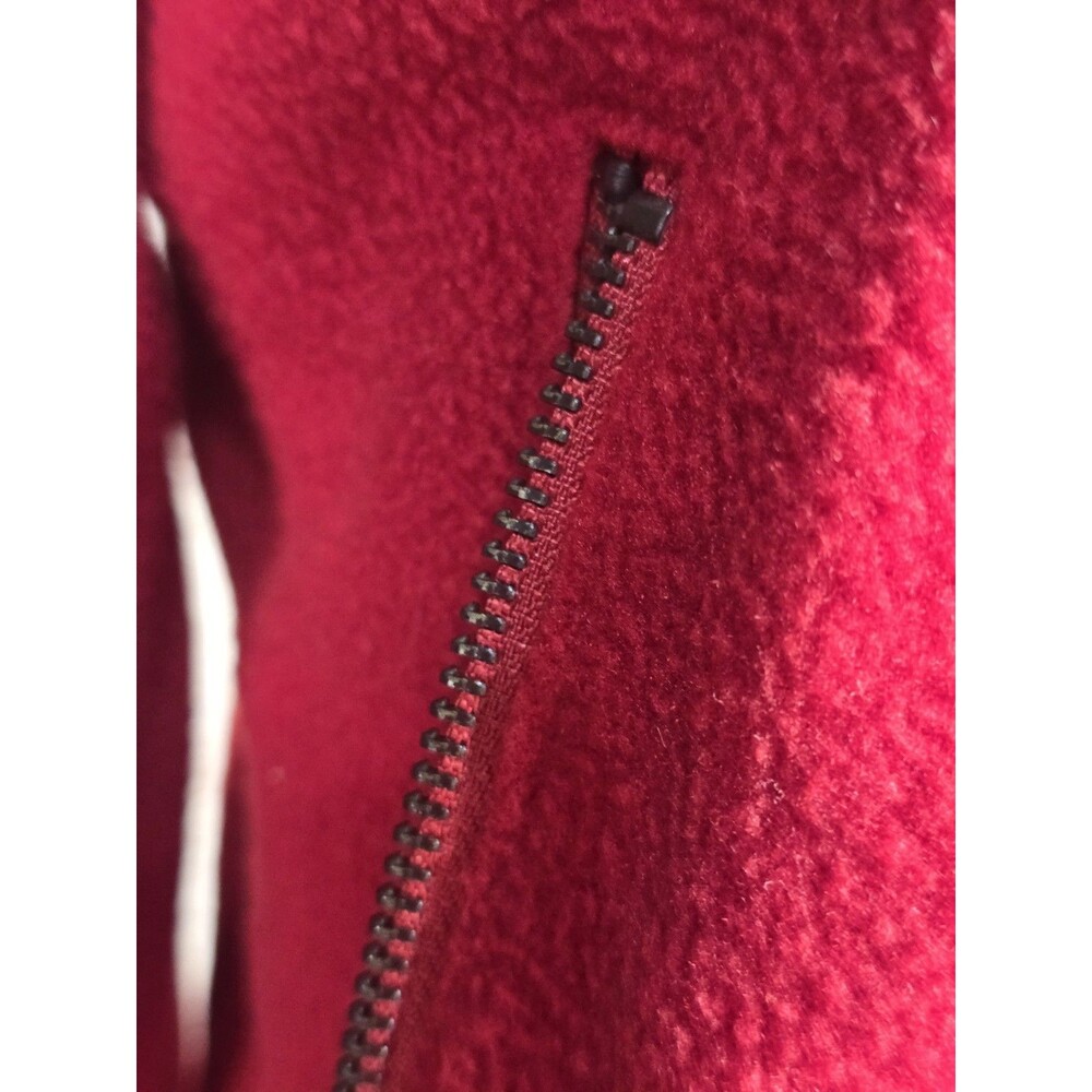 Women’s Red Fleece Moto-Style Jacket Size S (chico) - Picture 7 of 14
